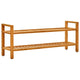 VIDAXL -Schuhregal mit 2 Regalen 100x27x40 cm Solid Eiche