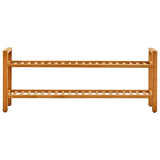 VIDAXL -Schuhregal mit 2 Regalen 100x27x40 cm Solid Eiche - afbeelding 2