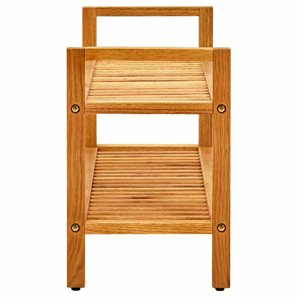 VIDAXL -Schuhregal mit 2 Regalen 100x27x40 cm Solid Eiche
