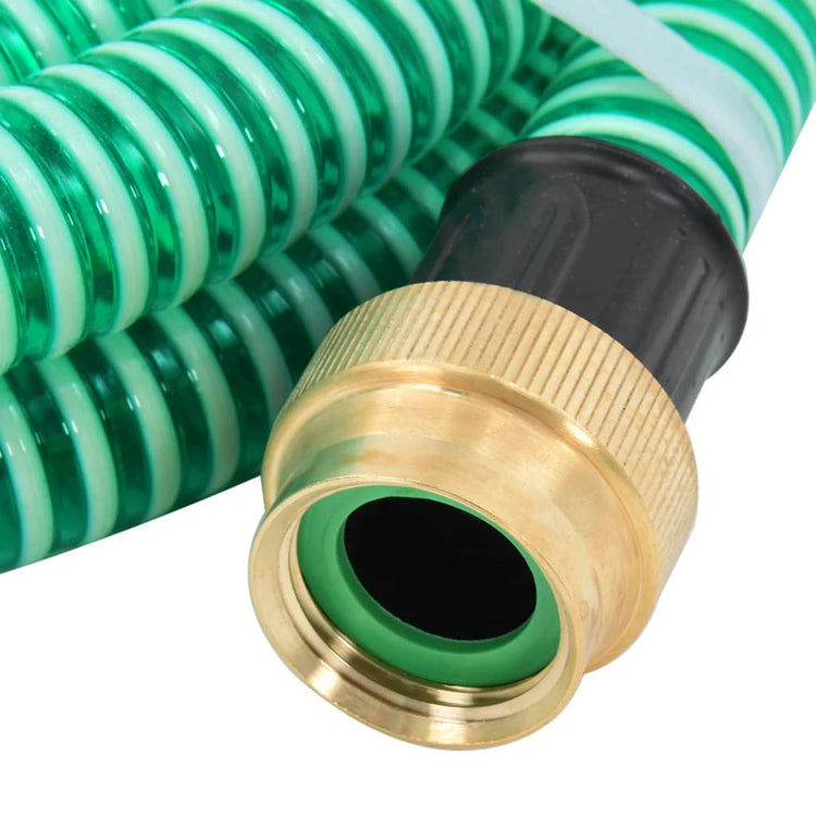 Vidaxl -Saugschlauch mit Messingkupplungen 1.1 '' 4 m PVC Green