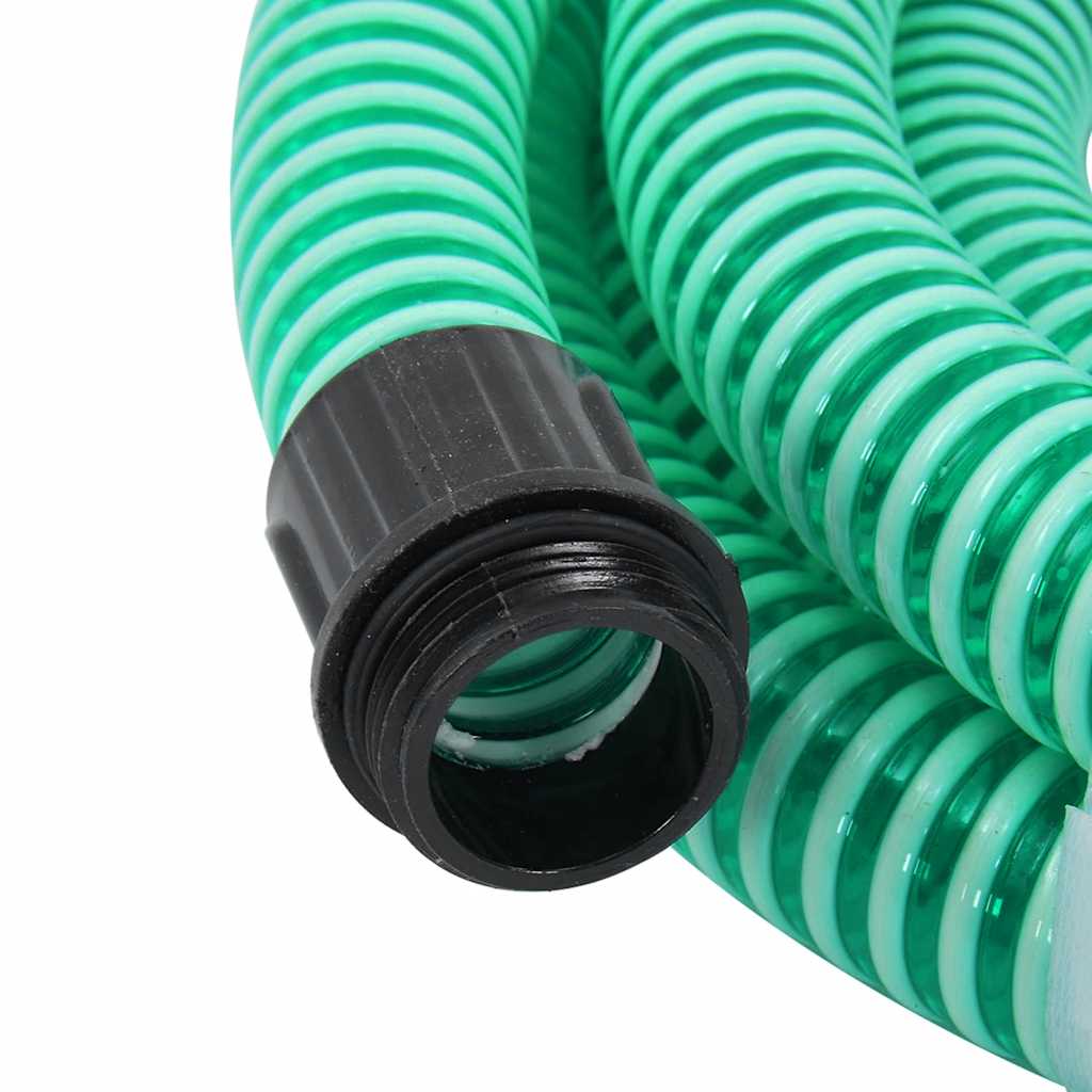 Vidaxl -Saugschlauch mit Messingkupplungen 1,1 '' 5 m PVC Green