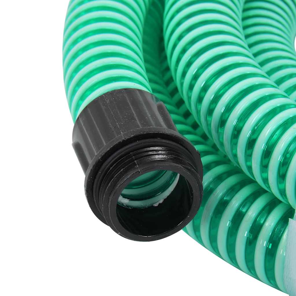 Vidaxl -Saugschlauch mit Messingkupplungen 1.1 '' 15 m PVC Grün