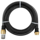 Vidaxl -Saugschlauch mit Messingkupplungen 1.1 '' 15 m PVC Schwarz
