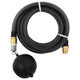 Vidaxl -Saugschlauch mit Messingkupplungen 1.1 '' 25 m PVC Schwarz