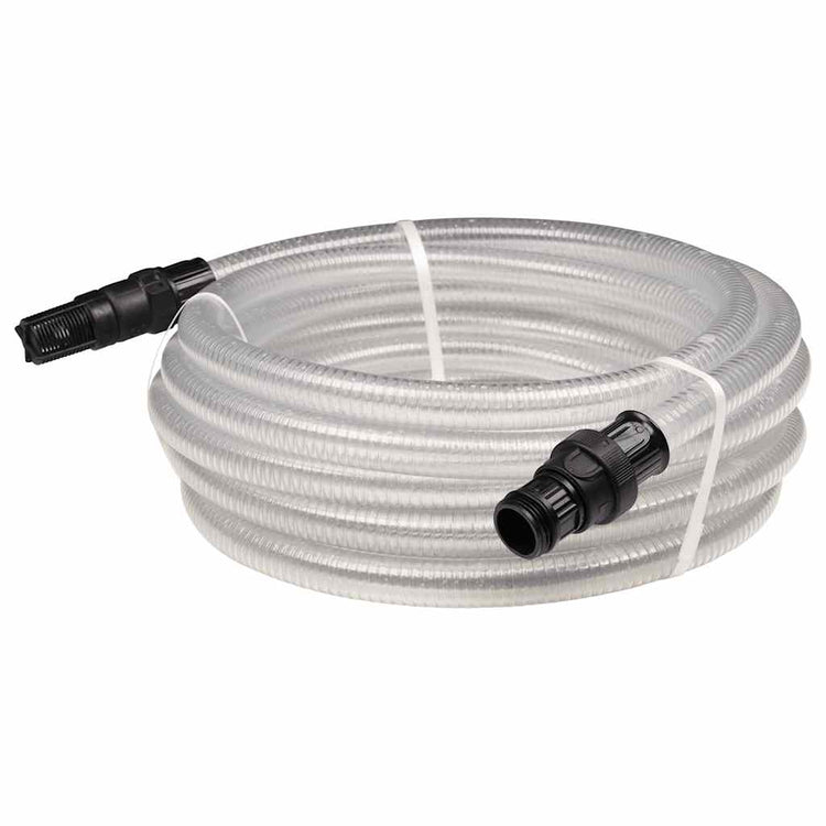 Vidaxxl Saugschlauch mit PVC-Kupplungen 1,1'' 10 m PVC transparent