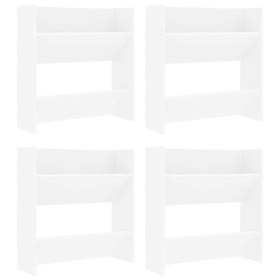 Vidaxx Wandschuhschränke 4 Stück 60x18x60 cm Holzwerkstoff weiß