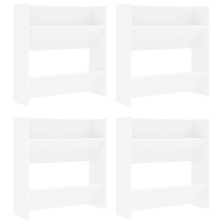 Vidaxx Wandschuhschränke 4 Stück 60x18x60 cm Holzwerkstoff weiß