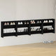 Vidaxl Wandschuhschränke 4 Stcs 60x18x60 cm propertiertes Holz schwarz