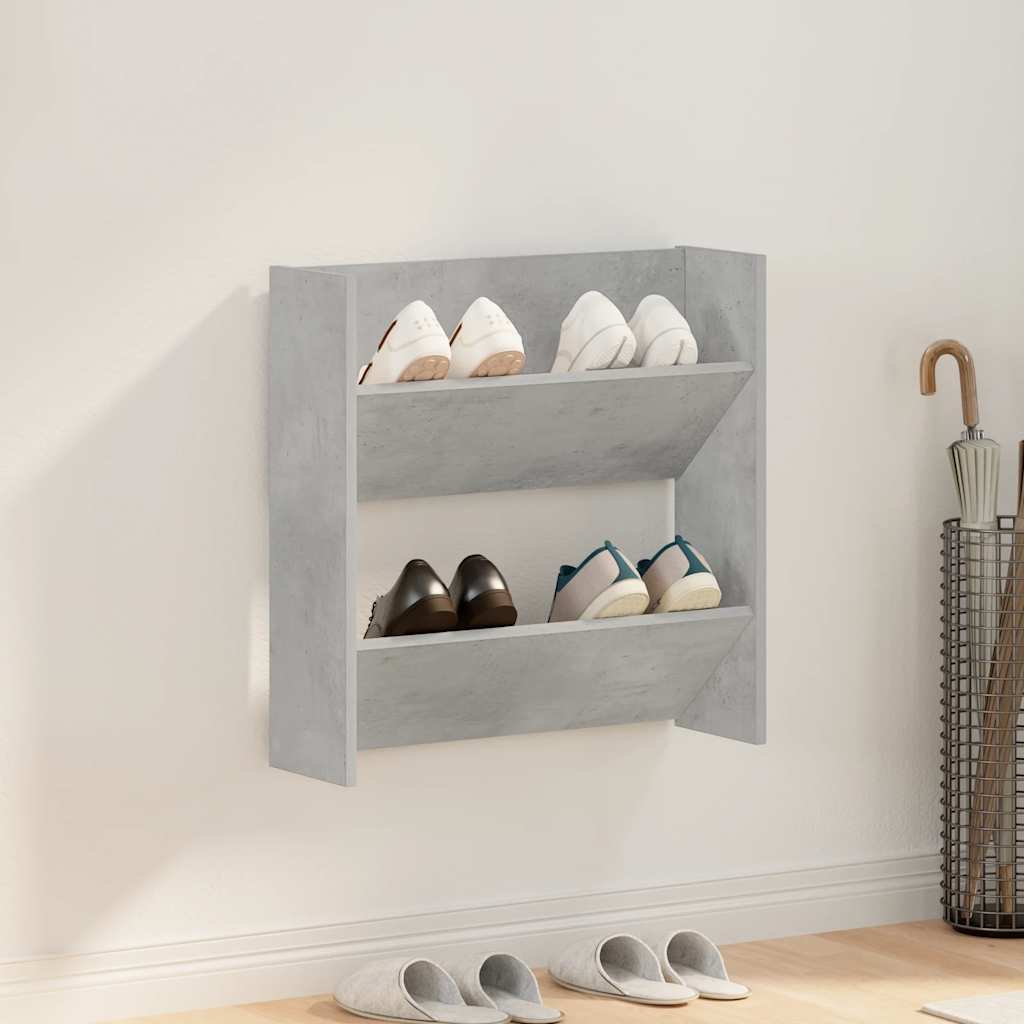 Vidaxx Wandschuhschrank 60x18x60 cm Spanplatte betongrau