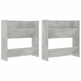 Vidaxx Wandschuhschränke 2 Stk. 60x18x60 cm Spanplatte betongrau - afbeelding 2