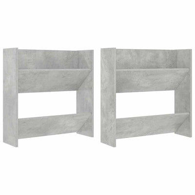 Vidaxx Wandschuhschränke 2 Stk. 60x18x60 cm Spanplatte betongrau