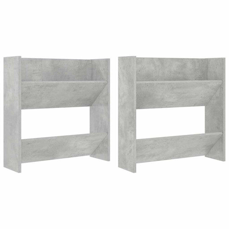 Vidaxx Wandschuhschränke 2 Stk. 60x18x60 cm Spanplatte betongrau