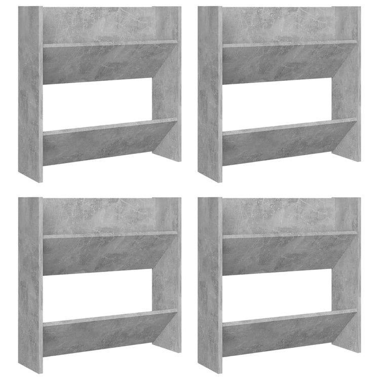 Vidaxl Wandschuhschränke 4 Stcs 60x18x60 cm verarbeiteter Holzbetonpreis