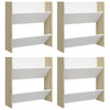 Vidaxl Wandschuhschränke 4 St 60x18x60 cm Holz weiße Sonoma -Eiche