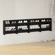 Vidaxl Wandschuhschränke 4 ST 60x18x60 cm Holz Hochglanzschwarz schwarz
