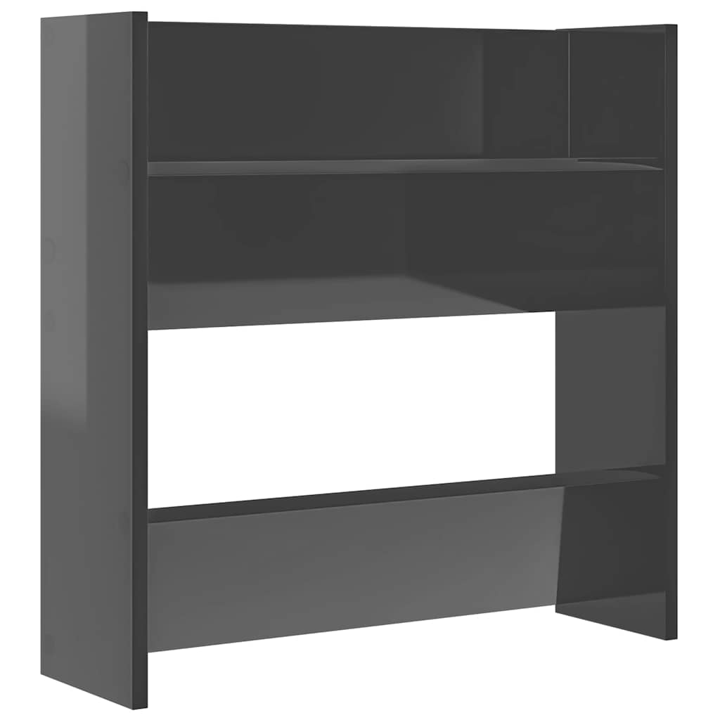 Vidaxl Wandschuhschrank 60x18x60 cm propertiertes Holz Hochglanzgrau