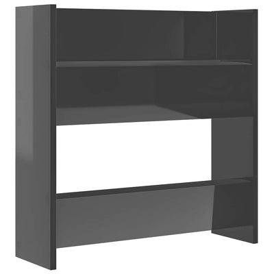 Vidaxl Wandschuhschrank 60x18x60 cm propertiertes Holz Hochglanzgrau
