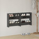 Vidaxl Wandschuhschränke 2 ST 60x18x60 cm Holz Hochglanzgrau grau