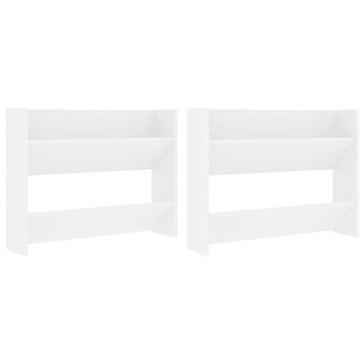 Vidaxx Wandschuhschränke 2 Stk. 80x18x60 cm Spanplatte weiß