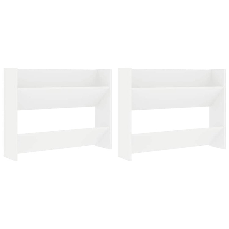 Vidaxx Wandschuhschränke 2 Stk. 80x18x60 cm Spanplatte weiß