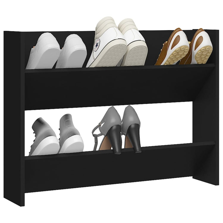 Vidaxl Wandschuhschrank 80x18x60 cm propertiertes Holzschwarz