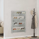 Vidaxx Wandschuhschränke 2 Stk. 80x18x60 cm Spanplatte betongrau