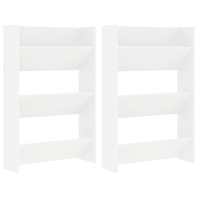 Vidaxx Wandschuhschränke 2 Stk. 60x18x90 cm Spanplatte weiß