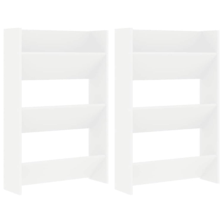 Vidaxx Wandschuhschränke 2 Stk. 60x18x90 cm Spanplatte weiß