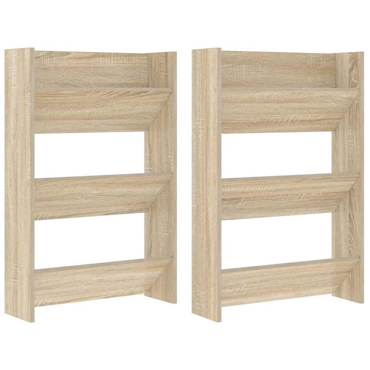 Vidaxx Wandschuhschränke 2 Stk. 60x18x90 cm Spanplatte Sonoma-Eiche