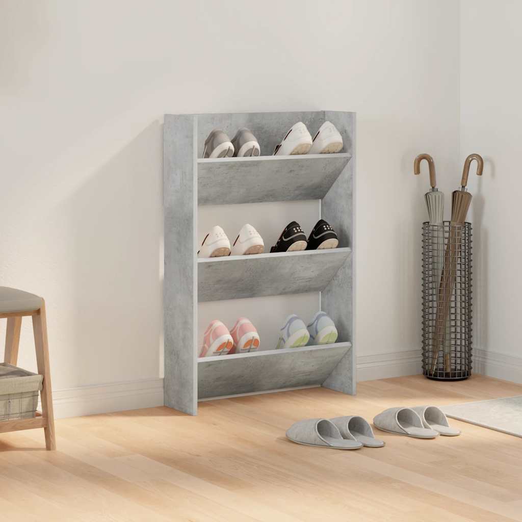 Vidaxx Wandschuhschrank 60x18x90 cm Spanplatte betongrau