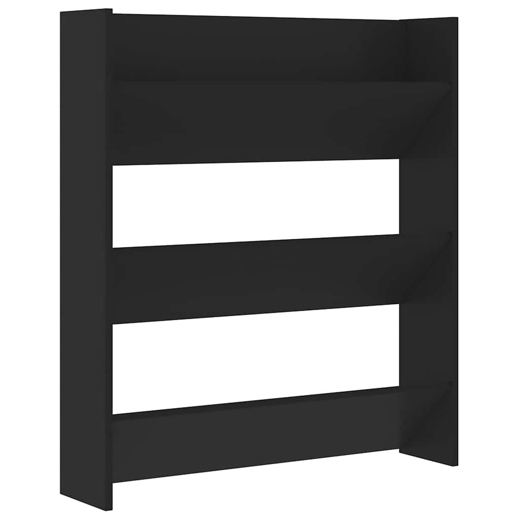 Vidaxl Wandschuhschrank 80x18x90 cm propertiertes Holzschwarz