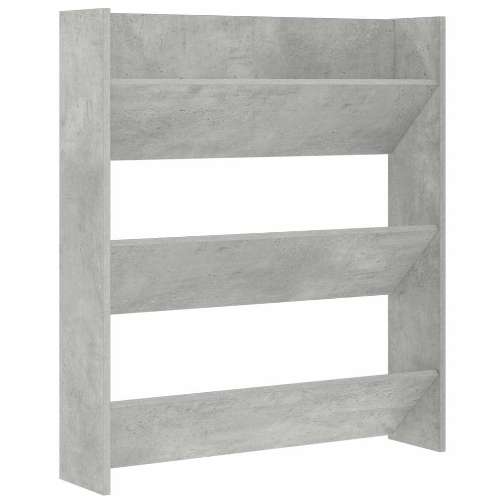 Vidaxx Wandschuhschrank 80x18x90 cm Spanplatte betongrau