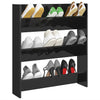 Vidaxl Wandschuhschrank 80x18x90 cm arbeitete hoch -Gloss Black