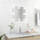 Vidaxl Wandspiegel mit LED -Lampen quadratische Glas