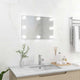 Vidaxl -Wandspiegel mit LED -Lampen rechteckig Glas