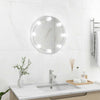 Vidaxl -Wandspiegel mit LED -Lampen um Glas