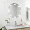 Vidaxl -Wandspiegel mit LED -Lampen um Glas