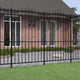 Vidaxl Gartenzaun mit Spilepunkten 222 cm Pulver -Stahl schwarz