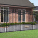Vidaxl Gartenzaun mit Spilepunkten 190 cm Pulver -Stahl schwarz