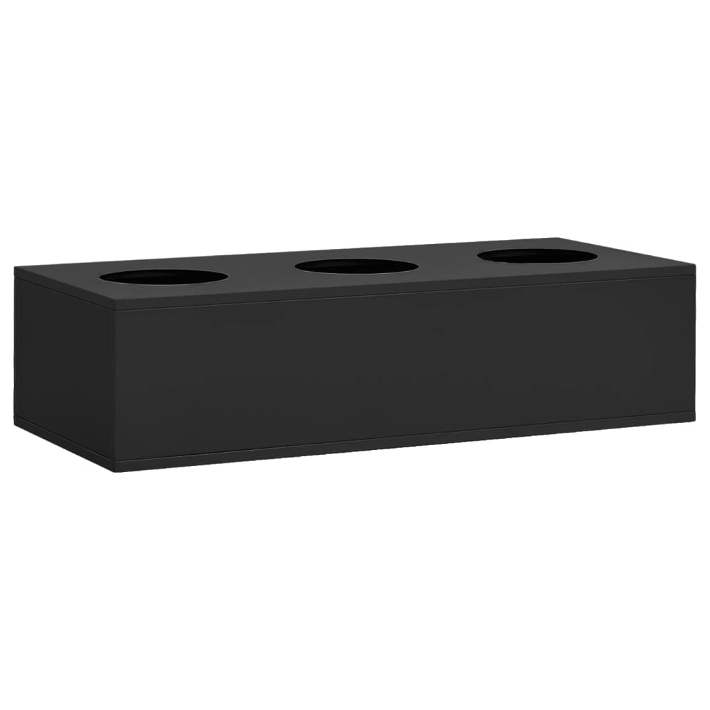 Vidaxl Office Flower Box 90x40x23 cm Stahl Anthrazit -gelenkt