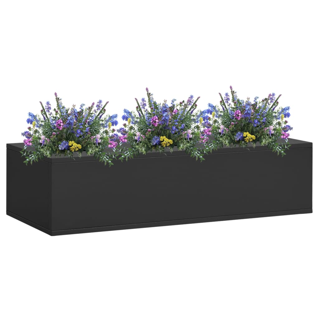 Vidaxl Office Flower Box 90x40x23 cm Stahl Anthrazit -gelenkt