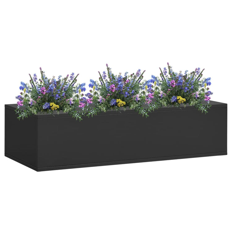Vidaxl Office Flower Box 90x40x23 cm Stahl Anthrazit -gelenkt
