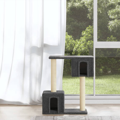 Vidaxl -Katzenmöbel mit Sisal -Kratzerpfosten 60 cm dunkelgrau