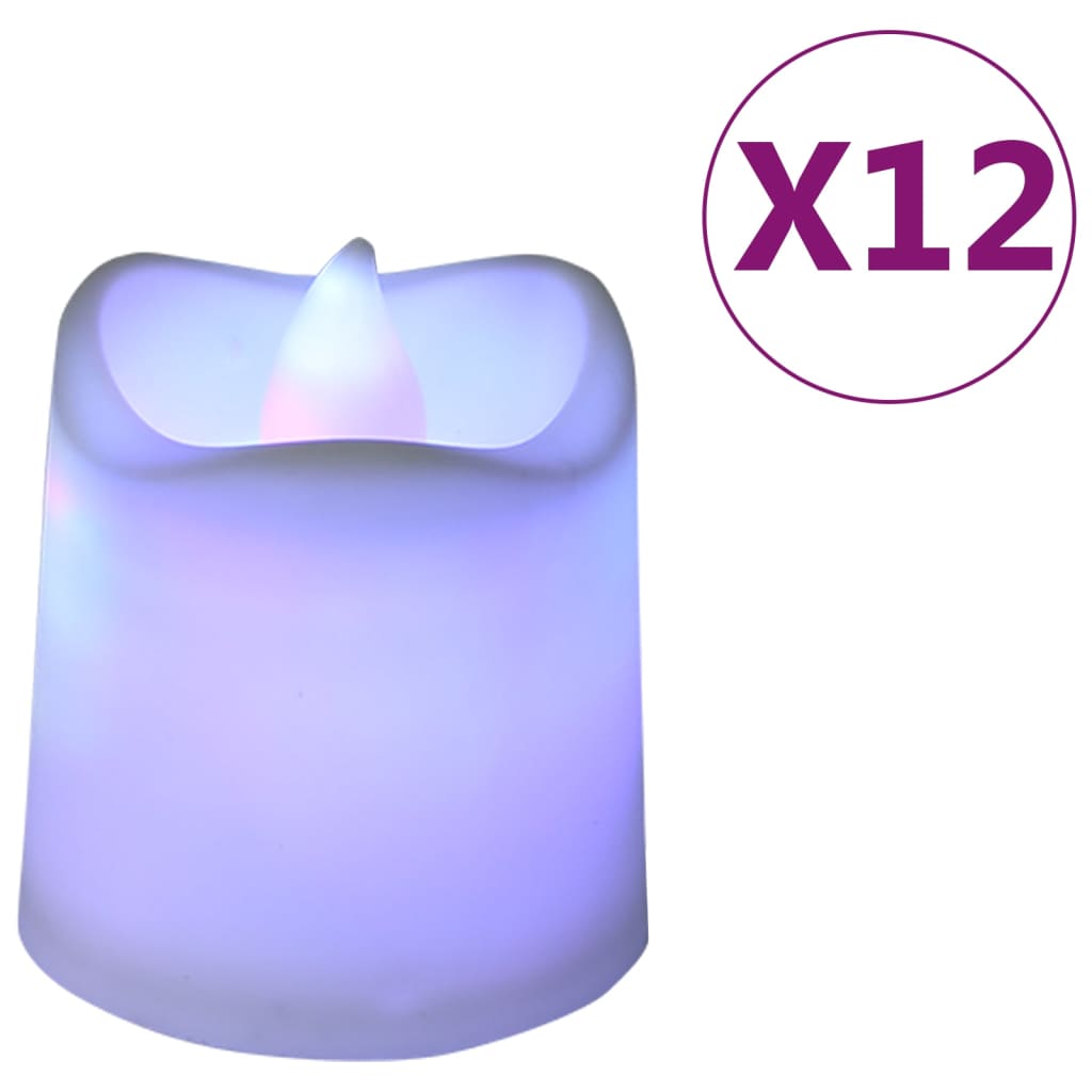 Vidaxl Teelights 12 St. LED Flameless Electric Multi -Colored