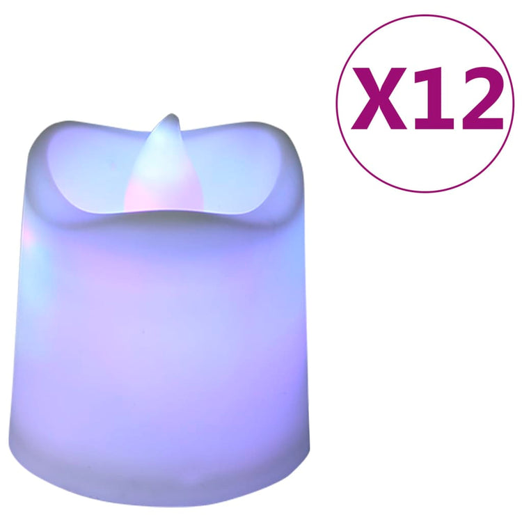 Vidaxl Teelights 12 St. LED Flameless Electric Multi -Colored