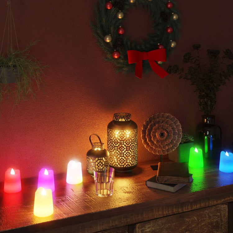 Vidaxl Teelights 12 St. LED Flameless Electric Multi -Colored