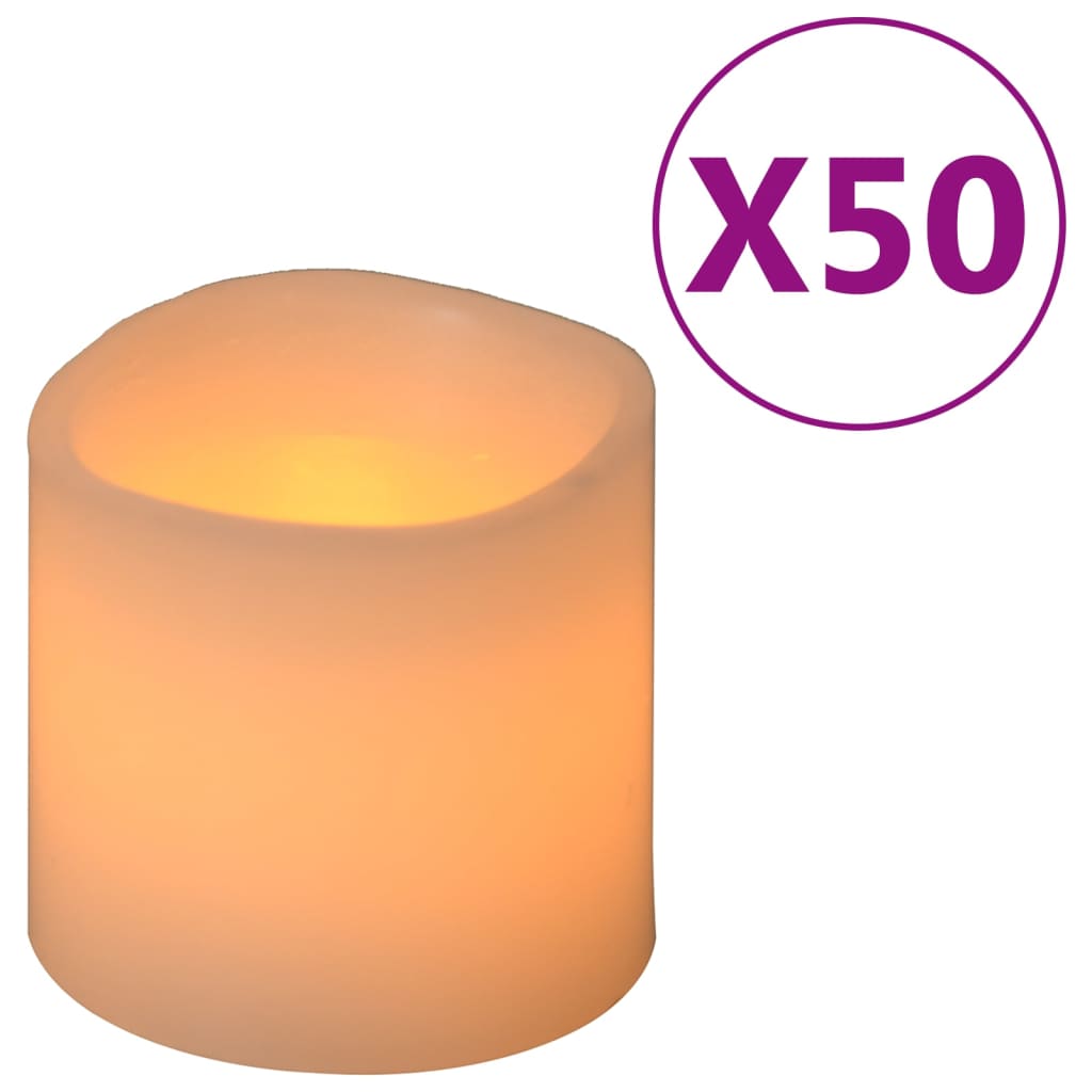 Vidaxl -Kerzen 50 St. LED warmes Weiß