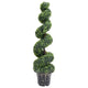 Vidaxl Künstliche Pflanze mit Topf Buxus Spiral 117 cm Grün
