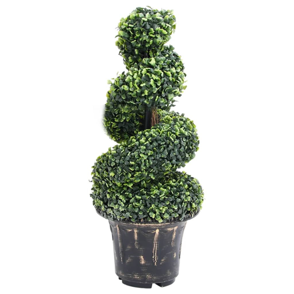 Vidaxx Kunstpflanze mit Topf Buchsbaumspirale 89 cm grün