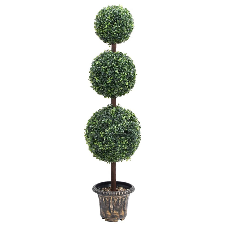 VIDAXL Künstliche Pflanze mit Topf Buxus Bol Formation 118 cm Grün